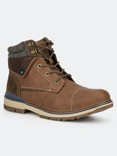 Reserved Footwear Omega Mens Leather Combat & Lace-up Boots In Tan