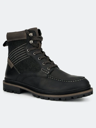 Reserved Footwear Men's Vector Leather Work Boots In Black