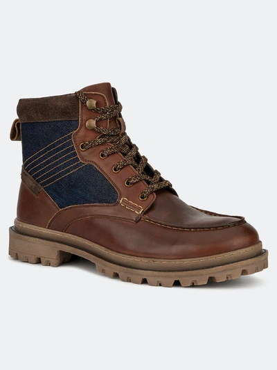 Reserved Footwear Men's Vector Leather Work Boots Men's Shoes In Brown