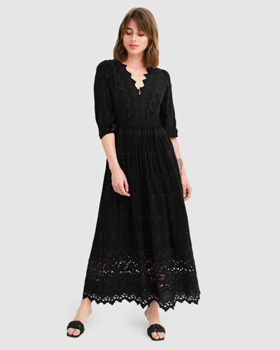 Belle & Bloom All Eyes On Me Midi Dress - Black