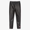 Chiara Ferragni Girls Faux Leather Leggings In Black