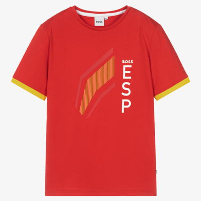 Bosswear Teen Boys Spain T-shirt In Red