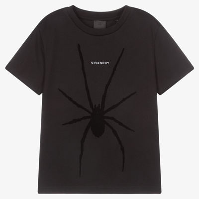 Givenchy Boys Teen Black Spider Logo T-shirt