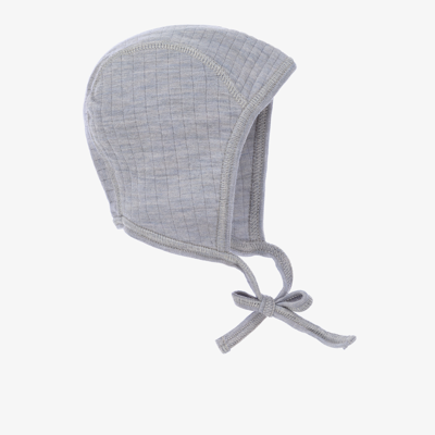 Joha Babies' Grey Merino Wool Bonnet
