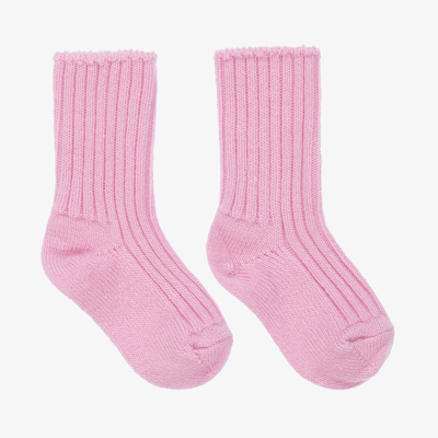 Joha Kids' Girls Pink Thermal Wool Socks