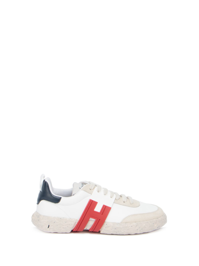 Hogan 3r Allacciato H Sneakers In Grey,red,white