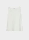 Lafayette 148 Ruthie Sleeveless Silk Blouse In White