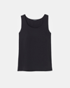 Lafayette 148 Plus-size Silk Double Georgette Sleeveless Blouse In Black