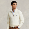 Polo Ralph Lauren Cable-knit Wool-cashmere Sweater In Andover Cream