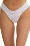 Hanky Panky Eco Rx Original Mid-rise Ribbed Stretch-woven Thong In White