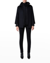 Akris Punto Felted Wool Car Coat In Black