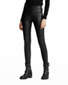 Polo Ralph Lauren High-rise Skinny Leather Pants In Polo Black