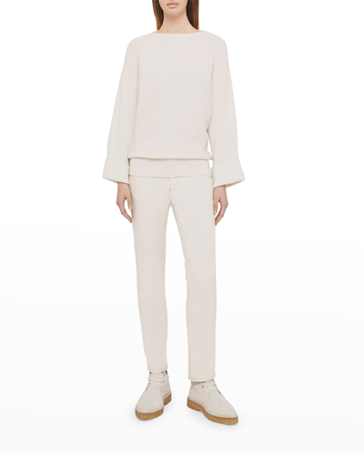 Agnona Straight-leg Ankle Trousers In Ice