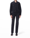 Agolde Charli Classic Denim Trucket Jacket In Jagged