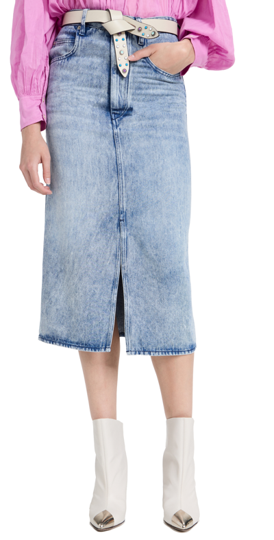 Isabel Marant Étoile Tilauria Denim Midi Skirt In Blue