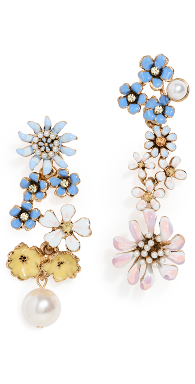 Oscar De La Renta Women's Primavera 14k Gold-plated Earrings In Blue