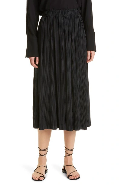 Samsã¸e Samsã¸e Uma Pleated Midi Skirt In Black