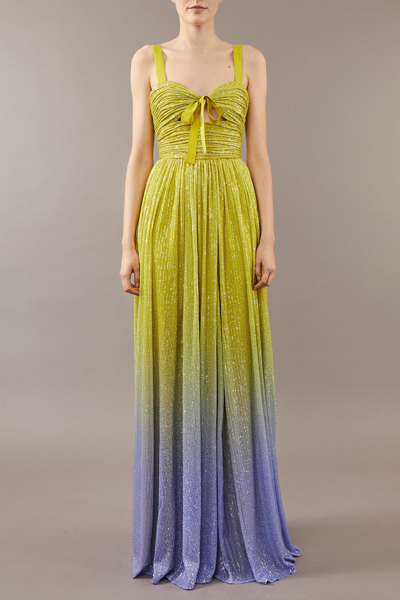 Elie Saab Ombre Sequined Chiffon Gown In Gradient