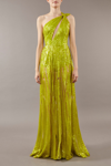 Elie Saab Sequin Embroidered Tulle Gown