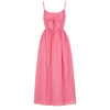 Bird & Knoll Bayou Pink Cotton-blend Midi Dress In Pink