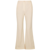 NANUSHKA BEATA CREAM CROPPED WOVEN TROUSERS