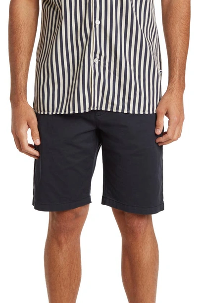 Nn07 Craig Flat Front Shorts In Navy Blue