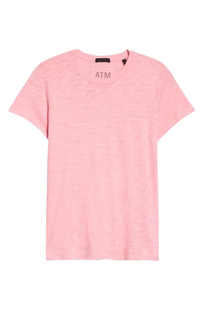 Atm Anthony Thomas Melillo Schoolboy Cotton Crewneck T-shirt In Ballet Pink