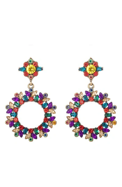 Eye Candy Los Angeles Harlequin Statement Drop Earrings In Gold