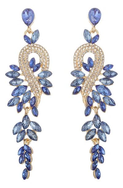 Eye Candy Los Angeles Gardena Drao Statement Earrings In Blue