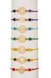 Eye Candy Los Angeles Chakra Bracelet In Gold