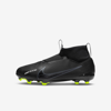 Nike Jr. Mercurial Superfly 9 Academy Little/big Kids' Multi-ground High-top Soccer Cleats In Black