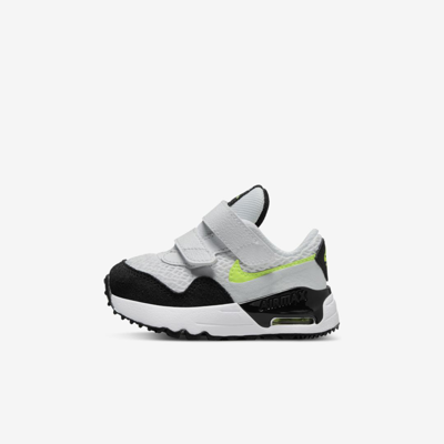Nike Air Max Systm Baby/toddler Shoes In White/volt/pure Platinum/black