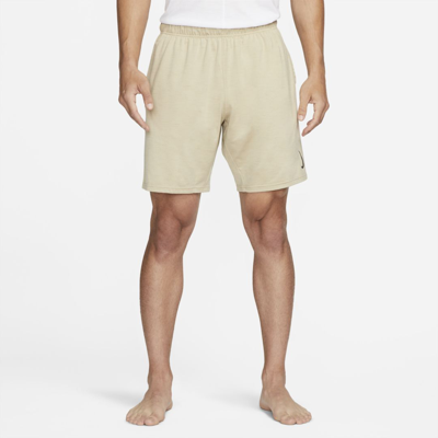 Nike Yoga Dri-fit Men's Shorts In Light Bone,limestone