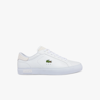 LACOSTE MEN'S POWERCOURT BURNISHED LEATHER SNEAKERS - 8
