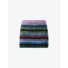 Agr Striped Ribbed Stretch-knit Mini Skirt In Multi