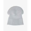 Cfcl Fluted Ribbed Recycled Polyester-blend Beanie Hat In Light Gray