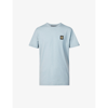 Belstaff Throwley Logo-patch Cotton-jersey T-shirt In Arctic Blue