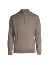 Peter Millar Crown Soft Quarter-zip Sweater In Wicker