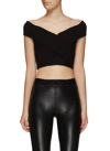 Rta Black Guadalupe Corset Cotton Crop Top In Black