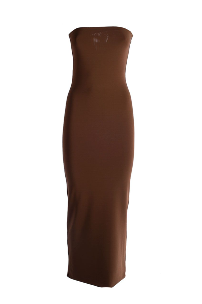 Andamane Womens Brown Cotton Dress