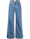 Tu Es Mon Tresor The Larimar High-rise Flared Jeans In Blue