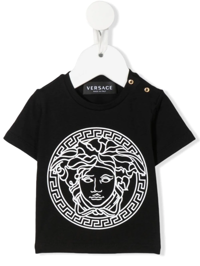 Versace Black Medusa Logo Baby T-shirt