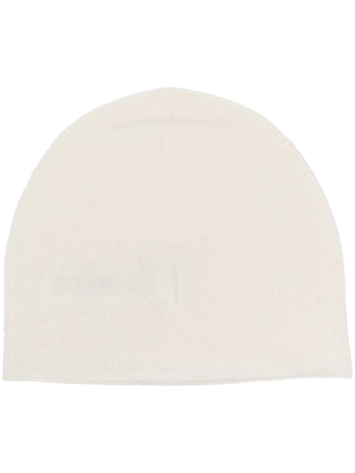 Jil Sander Ribbed-knit Cashmere Beanie In Neutrals