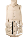 Takahiromiyashita The Soloist High-neck Padded Gilet In Brown