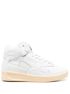 Jil Sander White High-top Sneakers In White