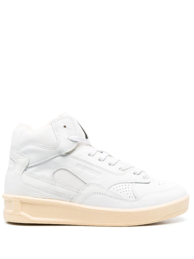 Jil Sander Gum-sole High-top Trainers In White
