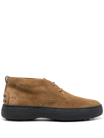 Tod's W.g. Desert Boots In Suede In Brown