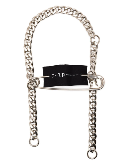 Takahiromiyashita The Soloist Safety Pin-embellished Chain Necklace In Silver