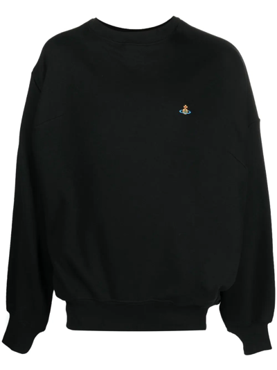 Vivienne Westwood Orb Logo-embroidered Jumper In Black