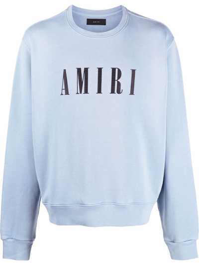 Amiri Core Logo-print Cotton-jersey Sweatshirt In Blue